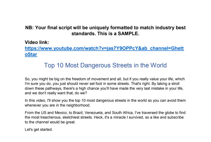 research and write an entertaining youtube video script